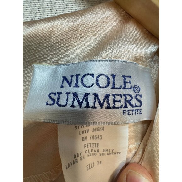 Nicole Summers Women's Evening Gown Formal Rayon Dress Size 14 Pale Pink - Picture 3 of 13